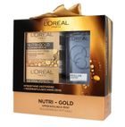 L'Oreal Paris, zestaw prezentowy, Nutri Gold, krem na dzień, 50 ml + krem na noc, 50 ml + płyn micelarny, 200 ml