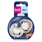 Lovi, Prime, smoczek silikonowy, dynamiczny, Ivory+Blush Glow, 18m+, 2 szt.