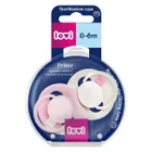 Lovi, Prime, smoczek silikonowy, dynamiczny, Rose Cream, 0-6 m, 2 szt.