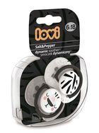 Lovi, Salt&Pepper, smoczek dynamiczny, silikonowy, 6-18m, 2 szt.
