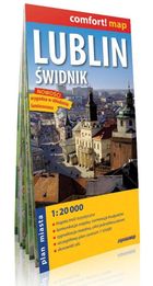 Lublin, Świdnik. Laminowany plan miasta 1:20 000