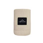 LullaLove, całoroczny koc bambusowy, skandynawski splot, milk coffee, 80-100 cm