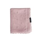 LullaLove, kocyk ażurowy, bambusowo-bawełniany, pudrowy róż, 80-100 cm