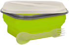 lunchbox składany, silikonowy, 600 ml, zielony