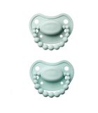 Luu Kids, zestaw: smoczek, Frozen Sage + smoczek, Vivid Mint, 3-6 m, 2 szt.