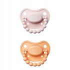 Luu Kids, zestaw: smoczek, Velvet Blush + Summer Apricot, 0-3 m, 2 szt.