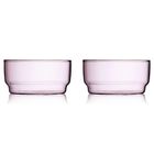 Lyngby Glas, Torino, miski, różowe, 12 cm, 2 szt.