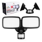 Maclean, ścienna lampa LED, z czujnikiem PIR, 20W, 1500LM, IP65, NEUTRAL WHITE 4000K, czarna, MCE524 B