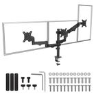 Maclean, uchwyt ns 3 monitory, sprężyna gazowa, 17"-27", 2-8 kg, czarny, MC-137