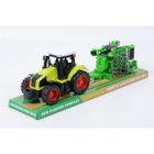 Macyszyn Toys, traktor z maszyną rolniczą, zielony