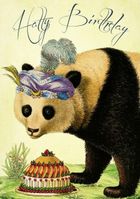 Madame Treacle, karnet B6 z kopertą, Urodziny, Panda