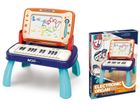 Madej, elektroniczne pianinko, stolik ze znikopisem 2w1