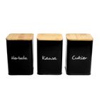 Maestra, 3 pojemniki: kawa, herbata, cukier, czarne