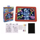 Magiczny tablet do rysowania 3D z pisakami, czerwony