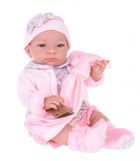Magik Baby, hiszpańska lalka bobas w różowym sweterku, Jenny, 45 cm