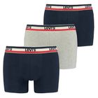 Majtki bokserki męskie, granatowe, zestaw, 3 szt., Levi's