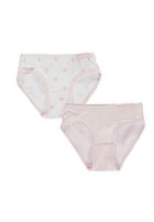 Majtki figi dziewczęce, różowo-białe, zestaw, 2 szt., Bellybutton