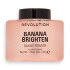 Makeup Revolution, Baking Powder, rozświetlający sypki puder do twarzy, Banana Brighten, 30g