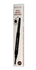 Makeup Revolution, Duo Brow Definer, kredka do brwi i szczoteczka, Dark Brown
