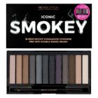 Makeup Revolution, Iconic Smokey, paleta 12 cieni, 13 g