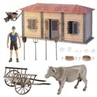 Maksik, farma domek rolnika, zestaw figurek