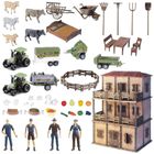 Maksik, farma z domkiem rolnika, zestaw figurek