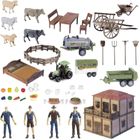 Maksik, farma z rolnikami i gosposią, zestaw figurek