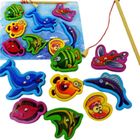 Maksik, łowienie rybek, drewniana gra zręcznościowa