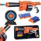 Maksik, pistolet na strzałki piankowe z tarczą, obrotowy magazynek