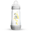 MAM, Anti-Colic, butelka antykolkowa, szybki przepływ, 4m+, 320 ml, szara