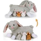 Mamanimals, mama królik z 3 małymi króliczkami, zestaw maskotek