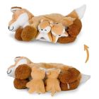 Mamanimals, mama lis z 2 małymi liskami, zestaw maskotek