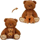 Mamanimals, mama miś z 2 małymi niedźwiadkami, zestaw maskotek