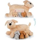 Mamanimals, mama pies z 3 małymi szczeniaczkami, zestaw maskotek