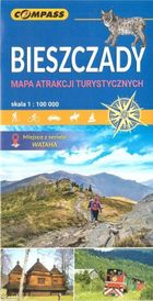 Mapa atrakcji turystycznych - Bieszczady 1:100 000