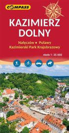 Mapa. Kazimierz Dolny. Nałęczów, Puławy