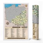 Mapa Polski, zdrapka podróżnicza, 60-90 cm