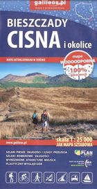 Mapa turystyczna. Bieszczady, Cisna i okolice 1:25 000