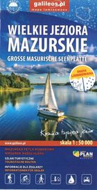 Mapa turystyczna Wielkie Jeziora Mazurskie. Laminat