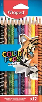 Maped, Colorpeps Animals, kredki ołówkowe, trójkątne, 12 kolorów
