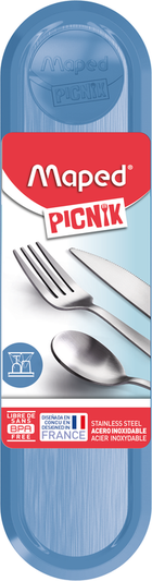Maped Picnik, zestaw sztućców niebieskim pudełku