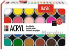 Marabu, farby akrylowe, basic, 18 ml, 24 kolory
