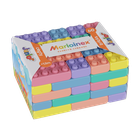 Marioinex, cegły junior, klocki XL, pastelowe, 60 elementów