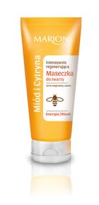 Marion, Miód i Cytryna, maseczka do twarzy intensywnie regenerująca, cera szara i zmęczona, 50 ml