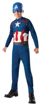 Marvel Super Heroes, strój karnawałowy dla dzieci z maską, Kapitan Ameryka, rozmiar 127-137 cm