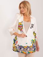 Marynarka damska, ecru, Italy Moda