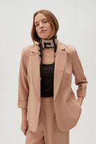 Marynarka damska, jasnobrązowa, Moodo