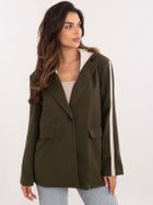 Marynarka damska, khaki, Italy Moda