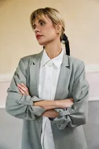 Marynarka damska, khaki, Moodo