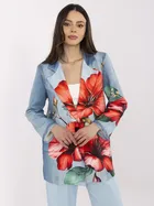 Marynarka damska, niebieska, Italy Moda